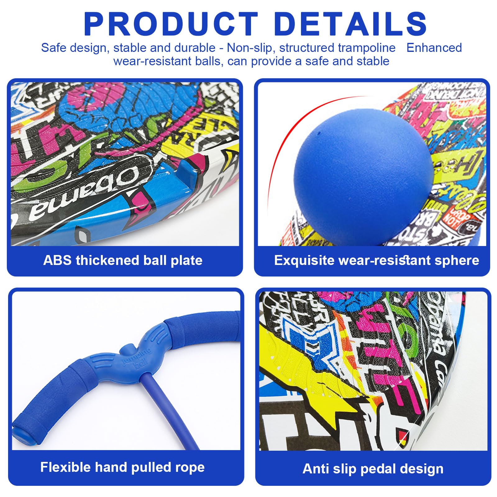 Pogo Ball con asas, Pogo Stick pelota de saltar para niños, barra de saltar con bomba de aire, pelota de entrenamiento de equilibrio, juego de saltar, regalo para niños a partir de 6 años