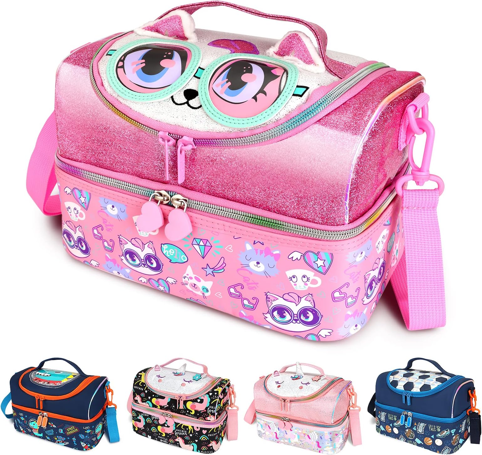 RLGPBON Lunch Box Bag Kids,Insulated Lunch Box for Girls Boys,Lunch Bag Toddler Teen,School Daycare Cute Travel bags