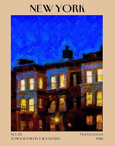 Miniatura 19 de K&L DESIGN CO. Impresión artística retro vintage de Nueva York, póster sin marco de 11 x 14 pulgadas, recuerdos de la ciudad de Nueva York, bonita