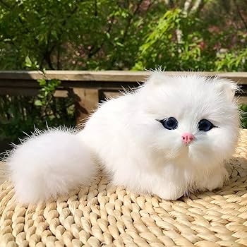 Amazon.co.jp: リアルな毛皮の赤ちゃん猫の置物 2個パック