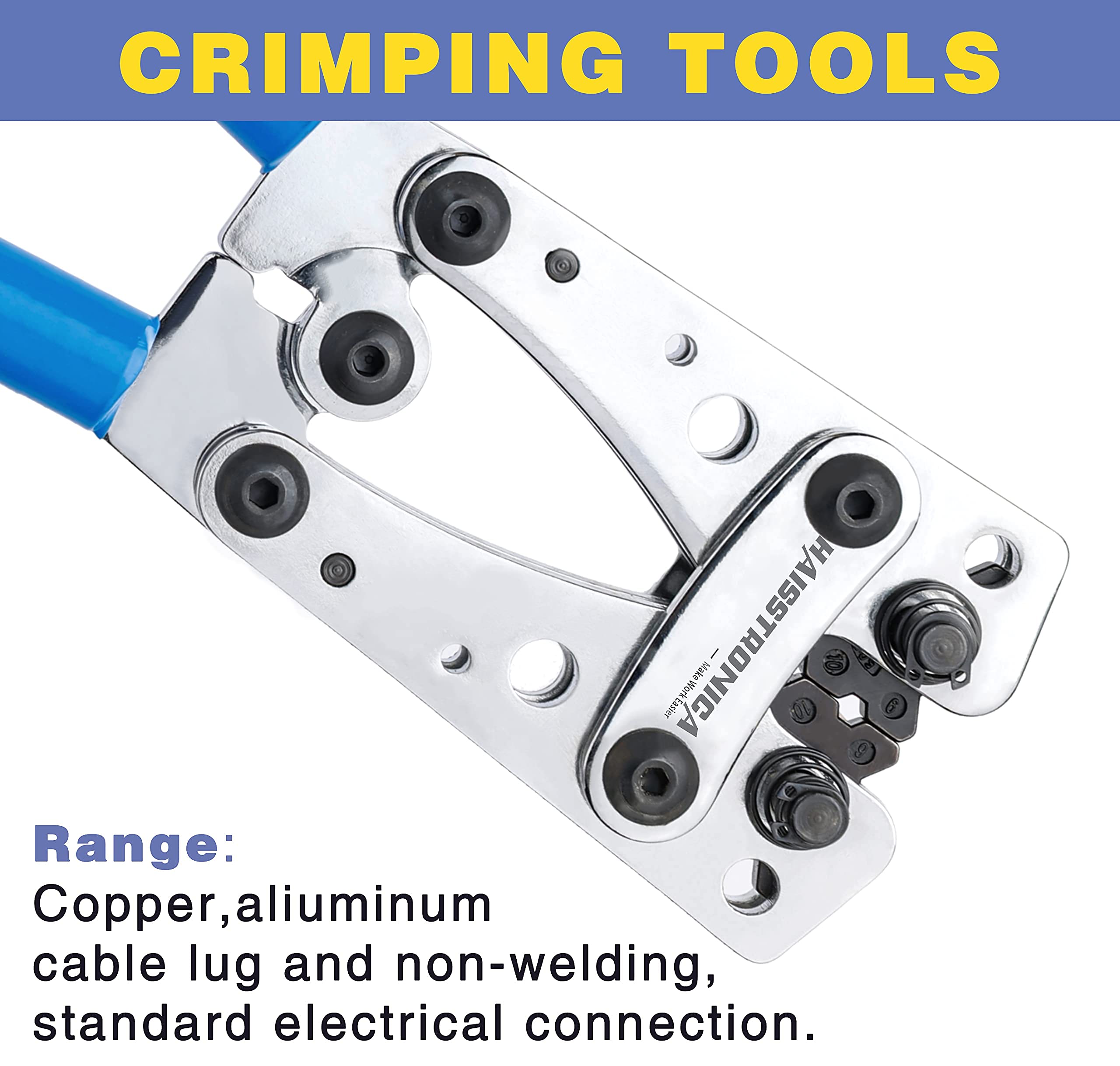 Buy Haisstronica Battery Cable Lug Crimping Tools with Wire CutterWire