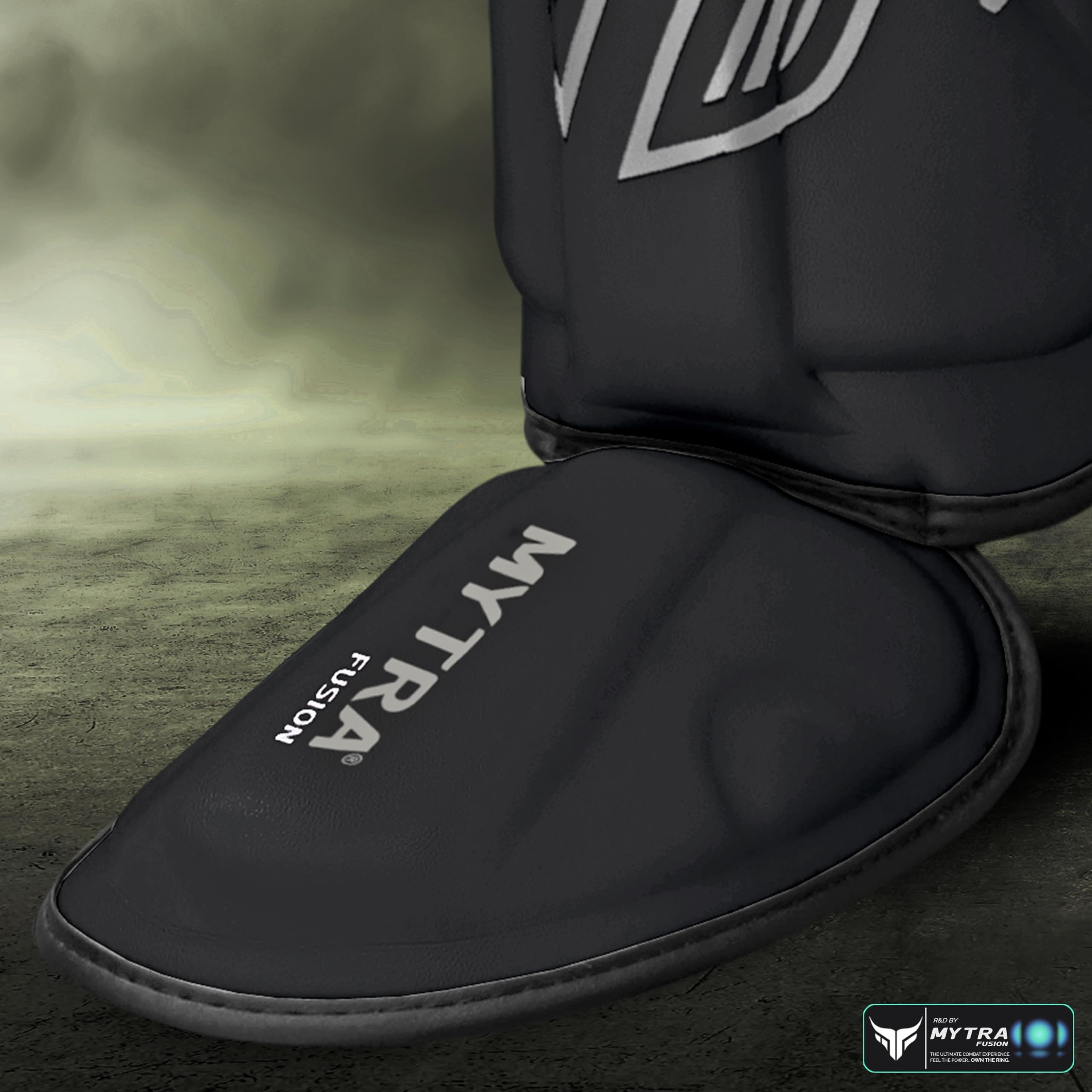 Mytra Fusion Adult Shin Pad, Shin Protector, Shin Guard for Boxing, MMA, Muay Thai, & Martial Arts Training