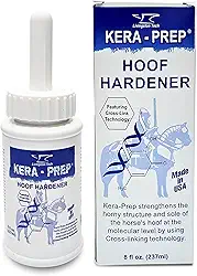 Endurecedor de casco Kera Prep para cavalos – Cuidados direcionados para cascos para reforçar a estrutura do casco no nível molecular – Repele a umidade, restaura a elasticidade e prepara o selante