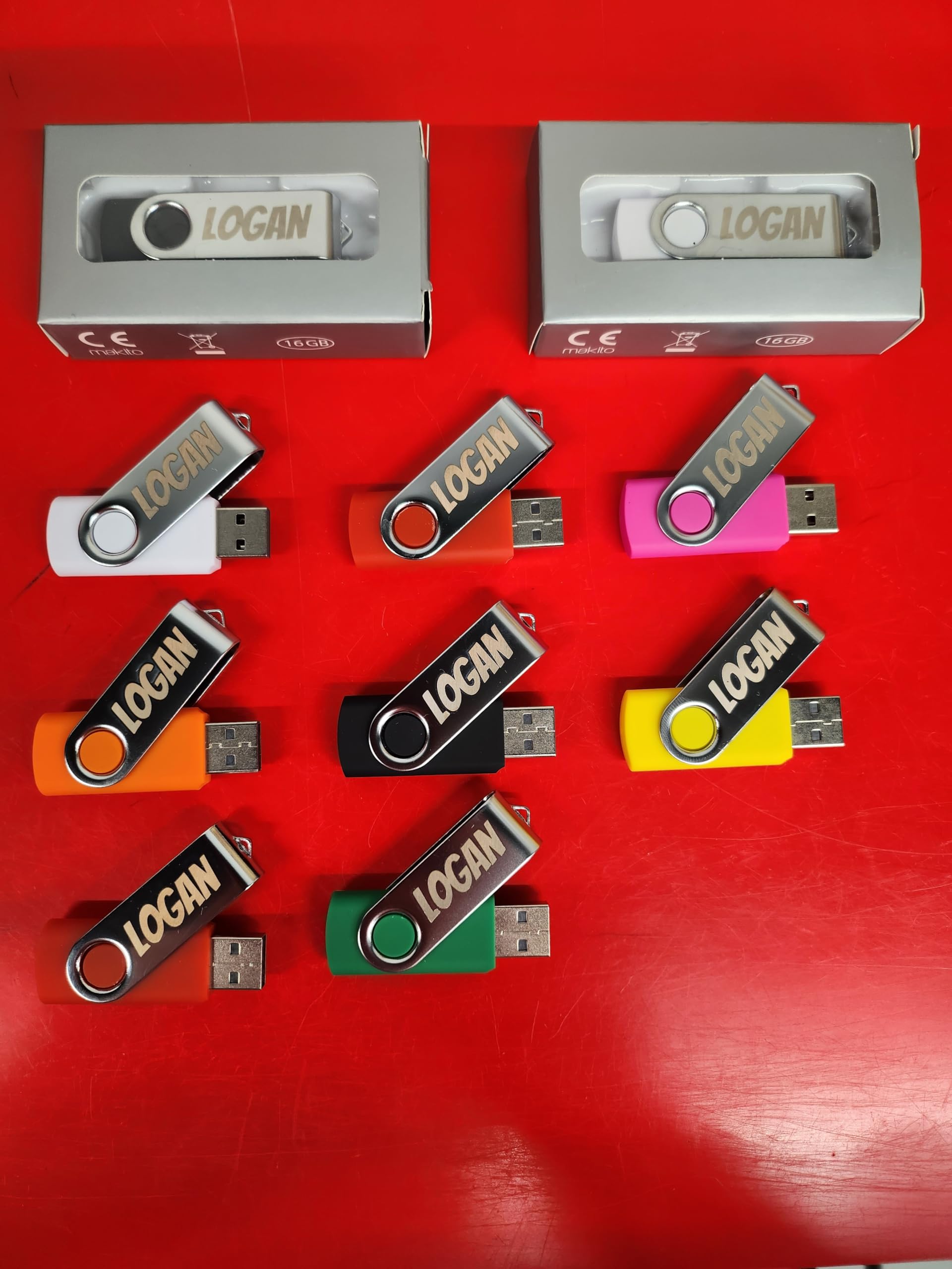 Uvimark | 10 Memorias USB de 16 GB Personalizadas | Almacenamiento Portátil | Pendrive Personalizados de 16 GB