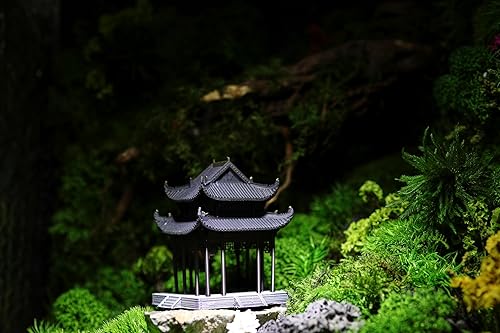 Miniatura 3 de KARESANSUI Pabellón chino tradicional - decoración de terrario, decoración de acuario chino, accesorios de jardín de hadas, decoración de paludario,