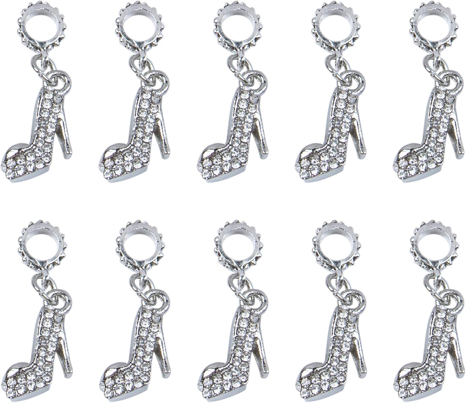 Amazon.co.jp [NOBONU] ファッションクリスタル ハイヒール 靴形チャーム バルクペンダント ジュエリーメイキング