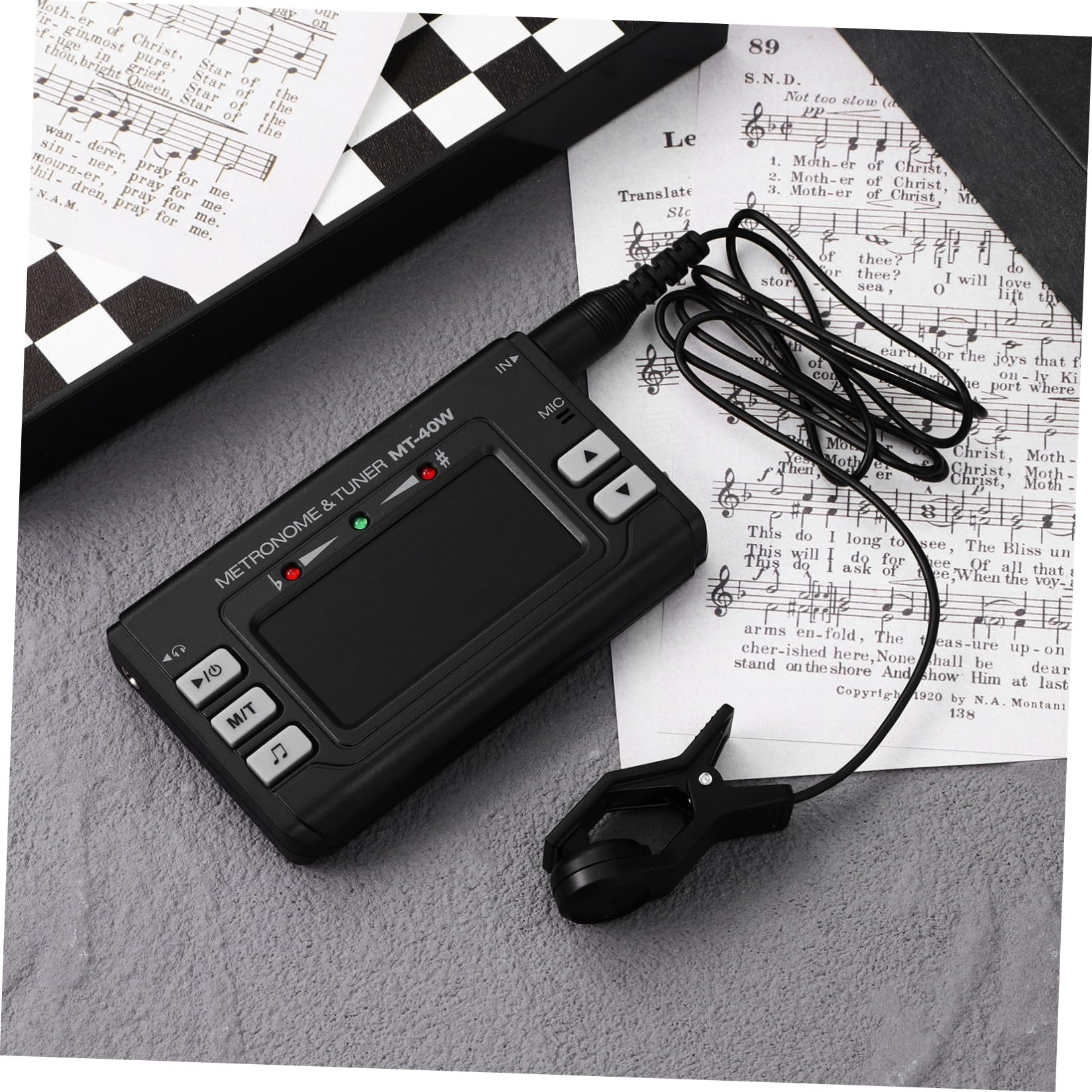 Afinador de Clip para Instrumentos Pantalla LED de Alta Precisión | Cuerpo de Abs, Ajuste para Instrumento de Viento, Uso en Afinación Musical, Accesorio Compacto