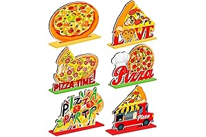 Suzile 6 Pizza Toppers for Pizza Theme Party