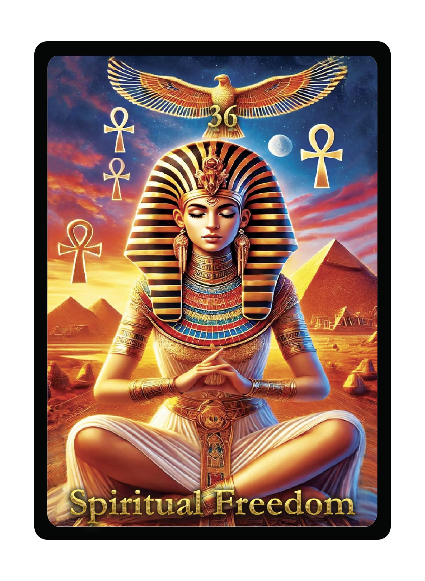Tarocchi delle Piramidi Guidance Meditazione Deck, 78 Carte con Illustrazioni e Citazioni