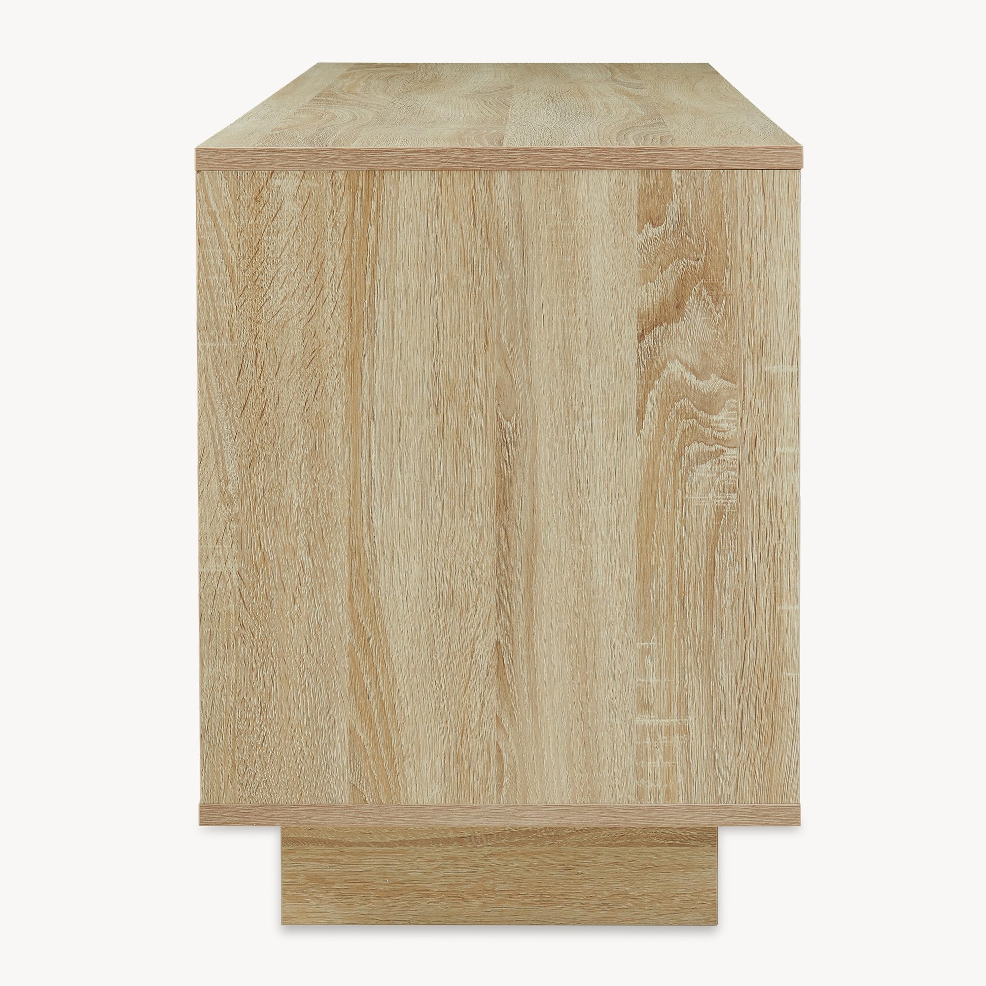 [en.casa] Mobile Porta TV a 2 Ante e Scomparti Aperti Supporto Televisore Stand Multimediale Credenza Bassa per Soggiorno Studio Living 120x39x52 cm Effetto Rovere Sonoma/Bianco
