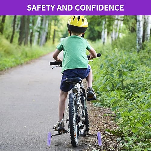 Miniatura 5 de Ruedas de entrenamiento con ruedas silenciosas intermitentes para bicicletas de niños, se adapta a bicicletas de velocidad variable y única de 12,