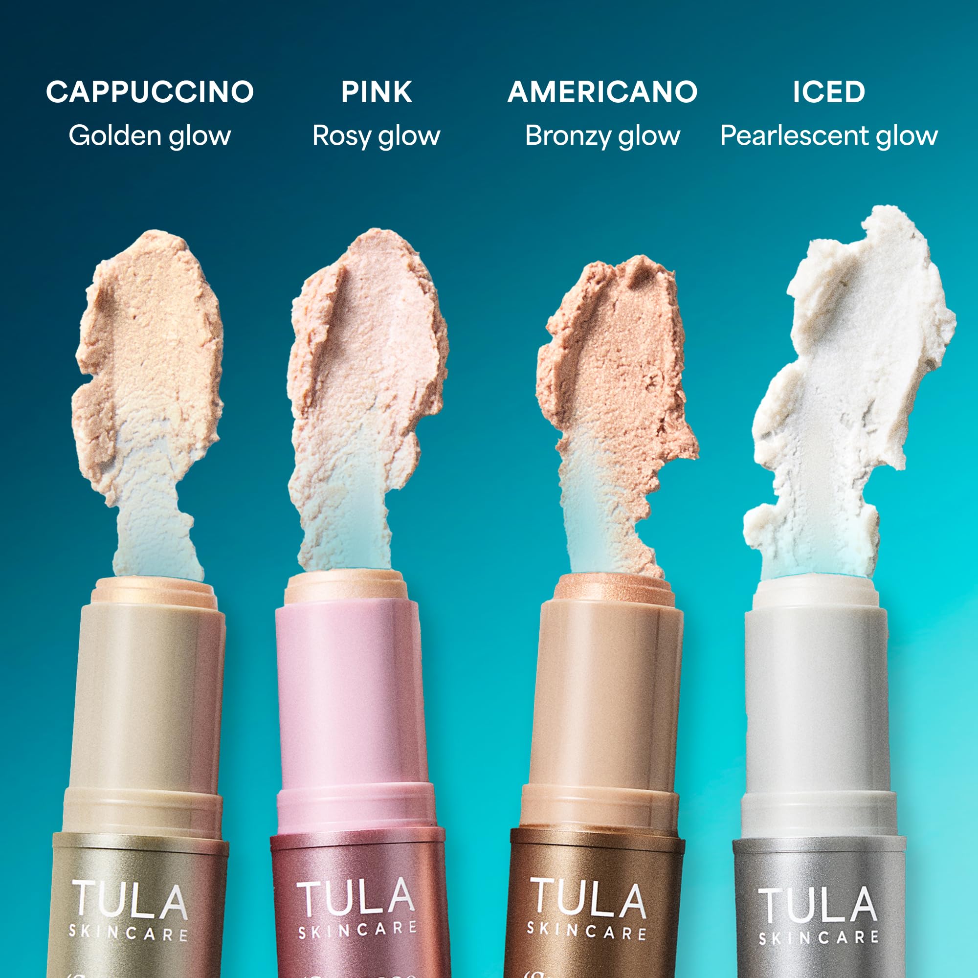 TULA Skin Care Eye Balm Gold Glow - Tratamiento de círculos oscuros, hidrata e ilumina al instante la zona debajo de los ojos, portátil y perfecto para usar sobre la marcha, 0.35 onzas.