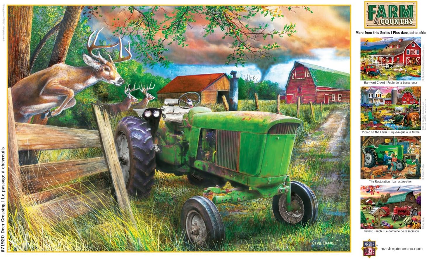 MasterPieces 1000 Piece Jigsaw Puzzle for Adults, Family, Or Youth - Deer Crossing - 19.25"x26.75"