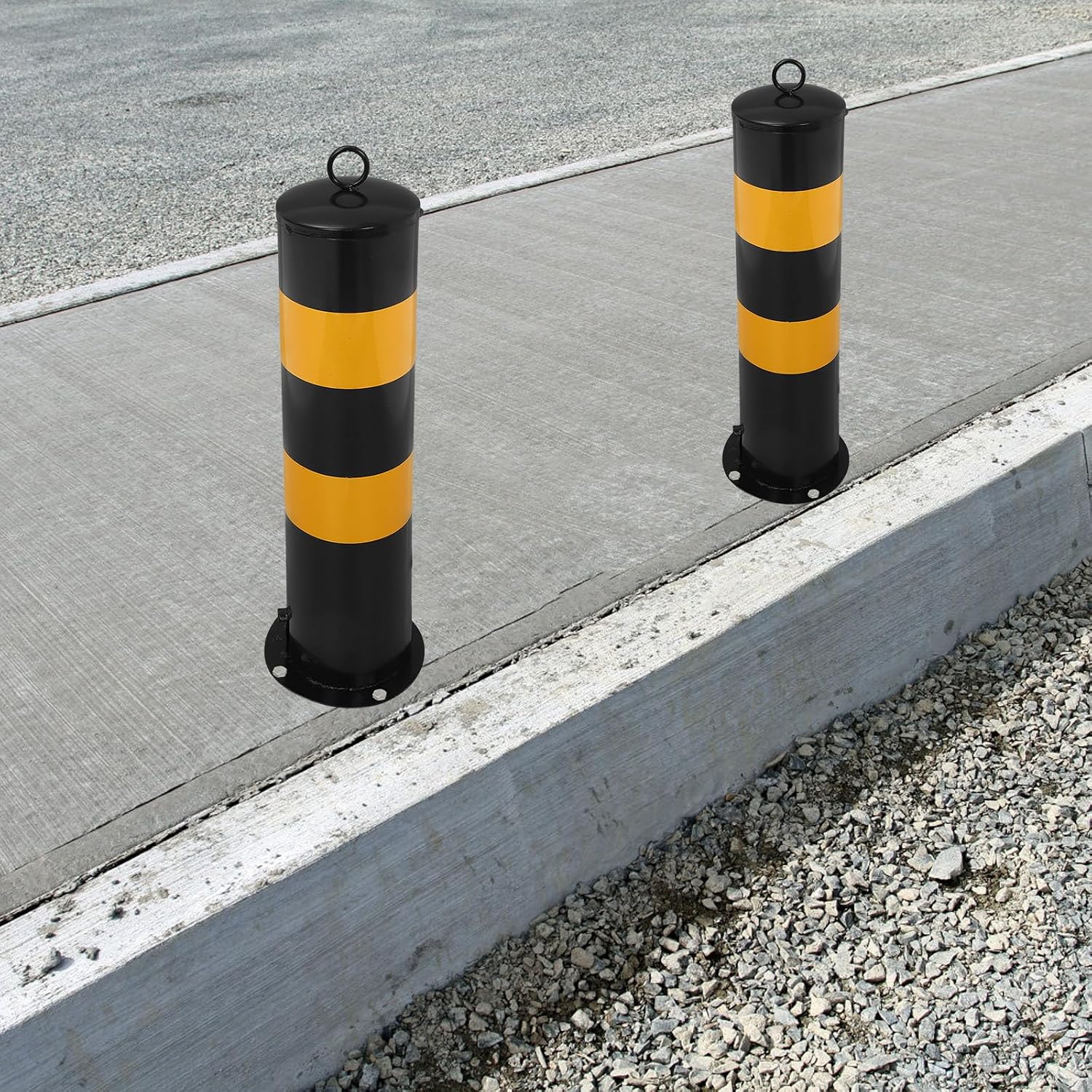 Post Enhances Movable Barrier Security with Design Driveway and Stainless Steel Material Visibility Safety Gadgets for Road Entrances, Traffic Safety Parking