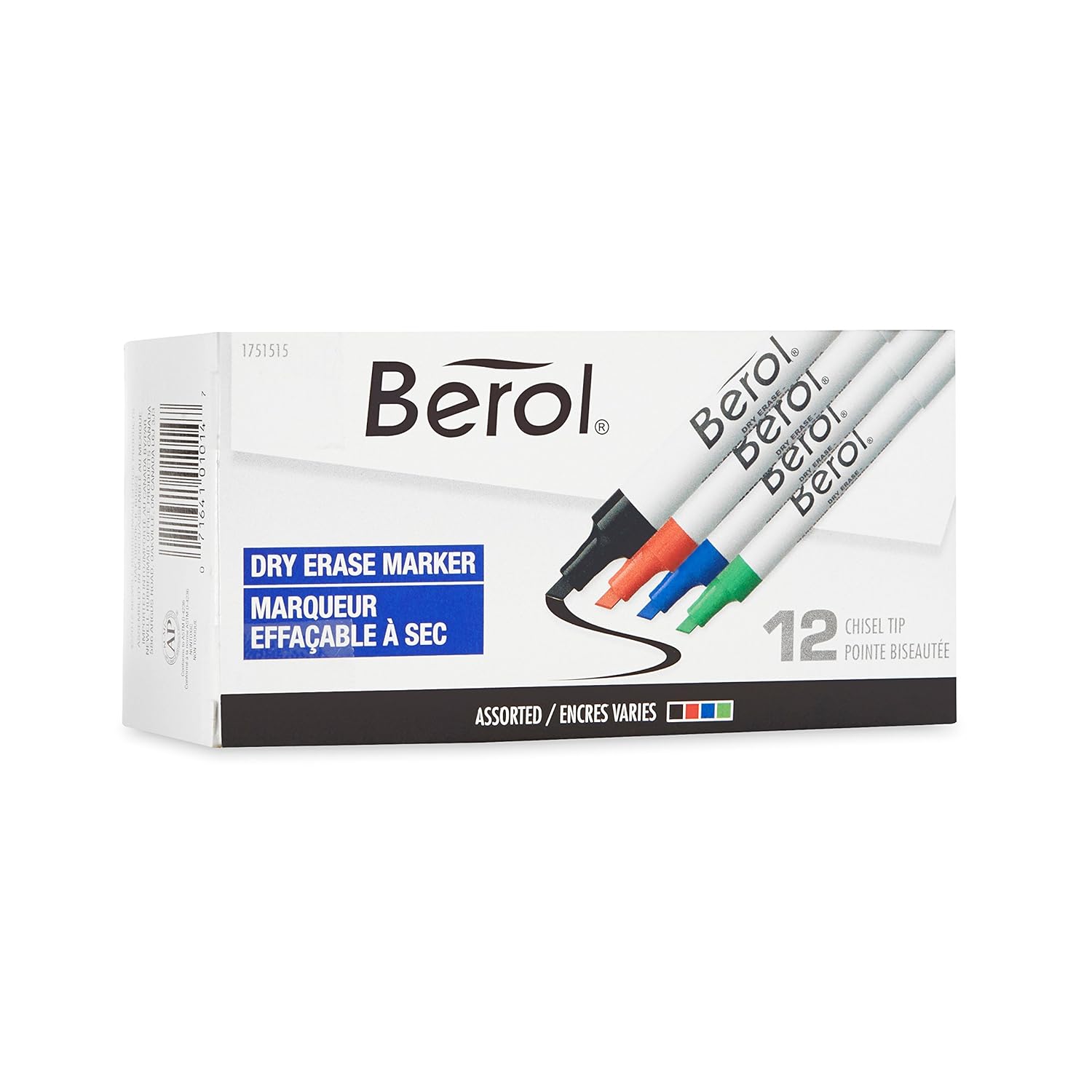 Berol by Eberhard Faber Chisel Tip Dry Erase Markers, 12 Markers