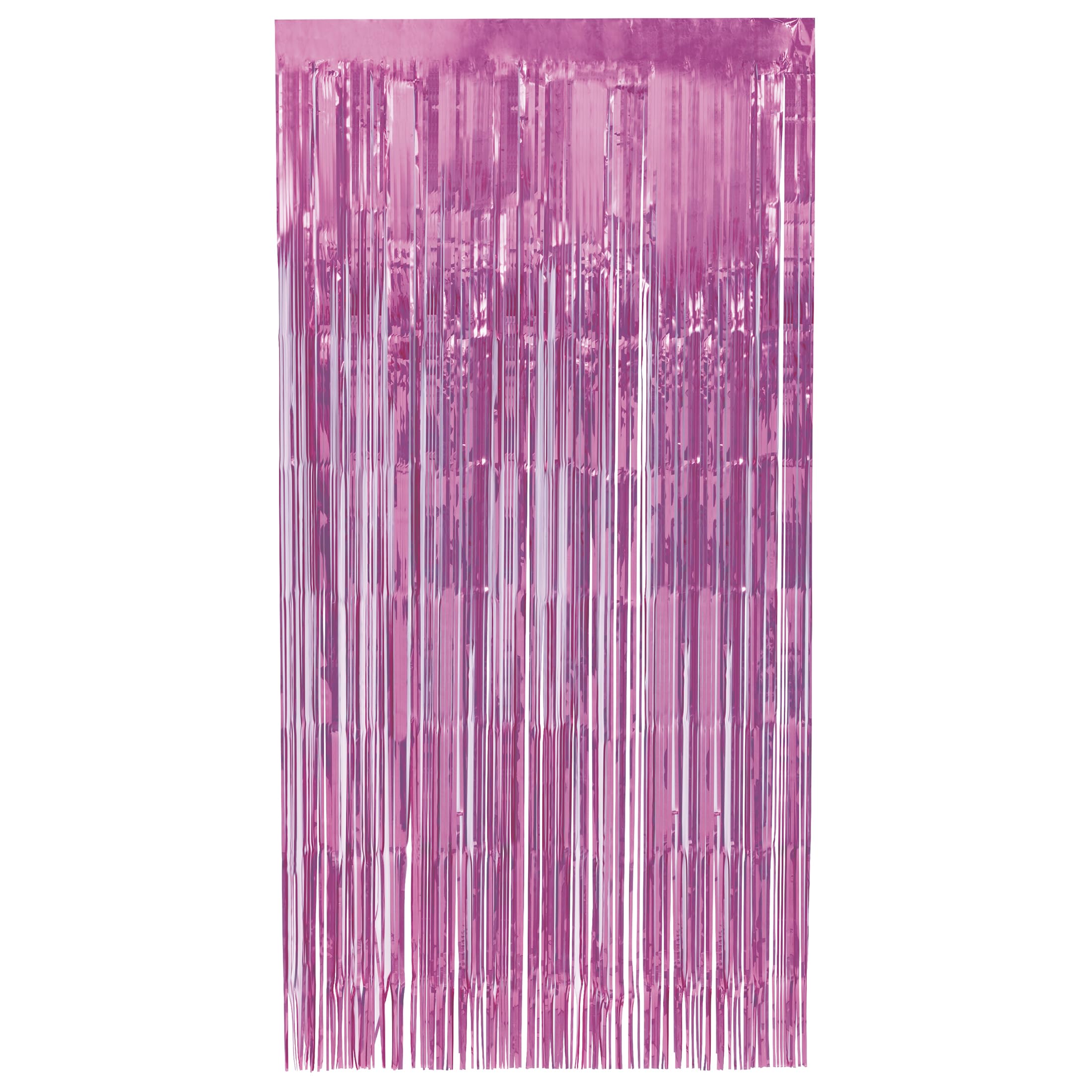 Foil Fringe Door Curtain - 1 m x 2 m - Light Pink Colour - 1 Count (Pack of 1)