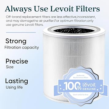 Levoit Core 400S-P Air Purifier Replacement Filter,Genuine Air Filter,1Pack | AHAM VERIFIDE,HEPA Sleep Mode, High-Efficiency Activated Carbon, Removes Smoke, Odors, Allergens,Dust,Pet Hair, Core 400S-RF