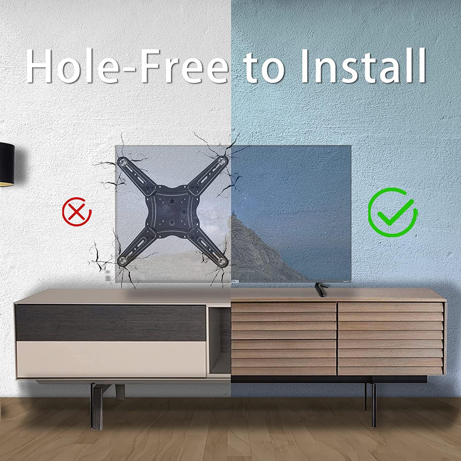 YCQYM Pies de Pedestal de Base de Soporte de TV Ajustable para TCL - Soporte de TV Resistente de 2 Piezas para Sala de Estar, Dormitorio, Oficina - Fácil configuración con Todo el Hardware Incluido