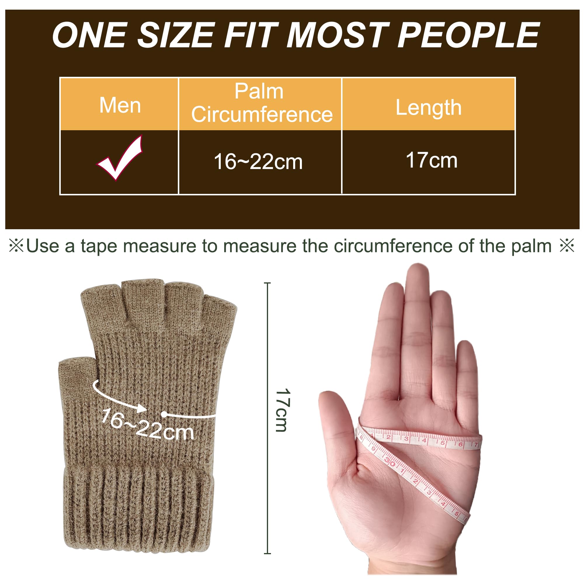 Guantes Sin Dedos Térmicos Para Hombre - Forro Polar, Lana De Alpaca | Ideales Para Trabajar, Conducir, Ciclismo En Invierno