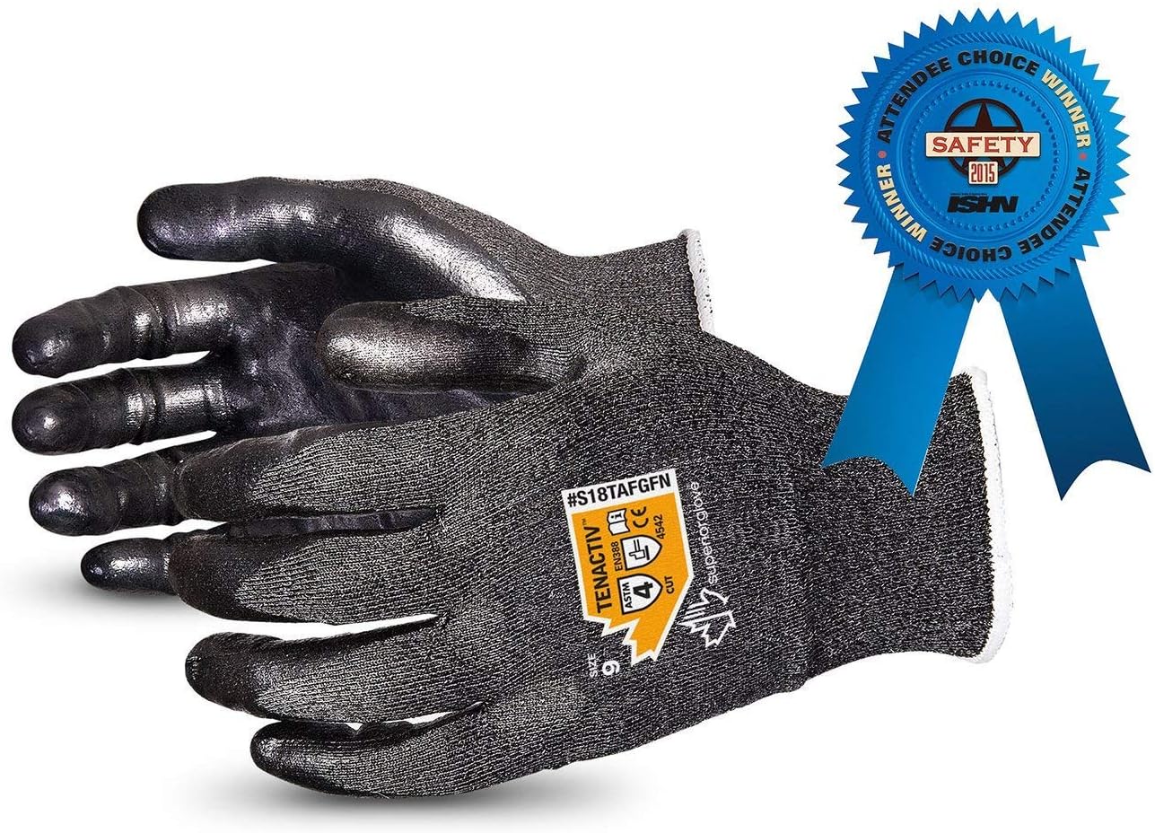 Superior Glove Cut Resistant Gloves 18-Gauge Nitrile Palms Touchscreen Compatible TenActiv S18TAFGFN