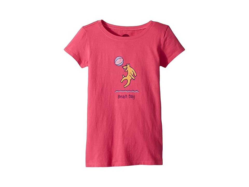 

Life is Good Kids Beach Day Crusher Tee (Little Kids/Big Kids) (Fiesta Pink) Girl's T Shirt