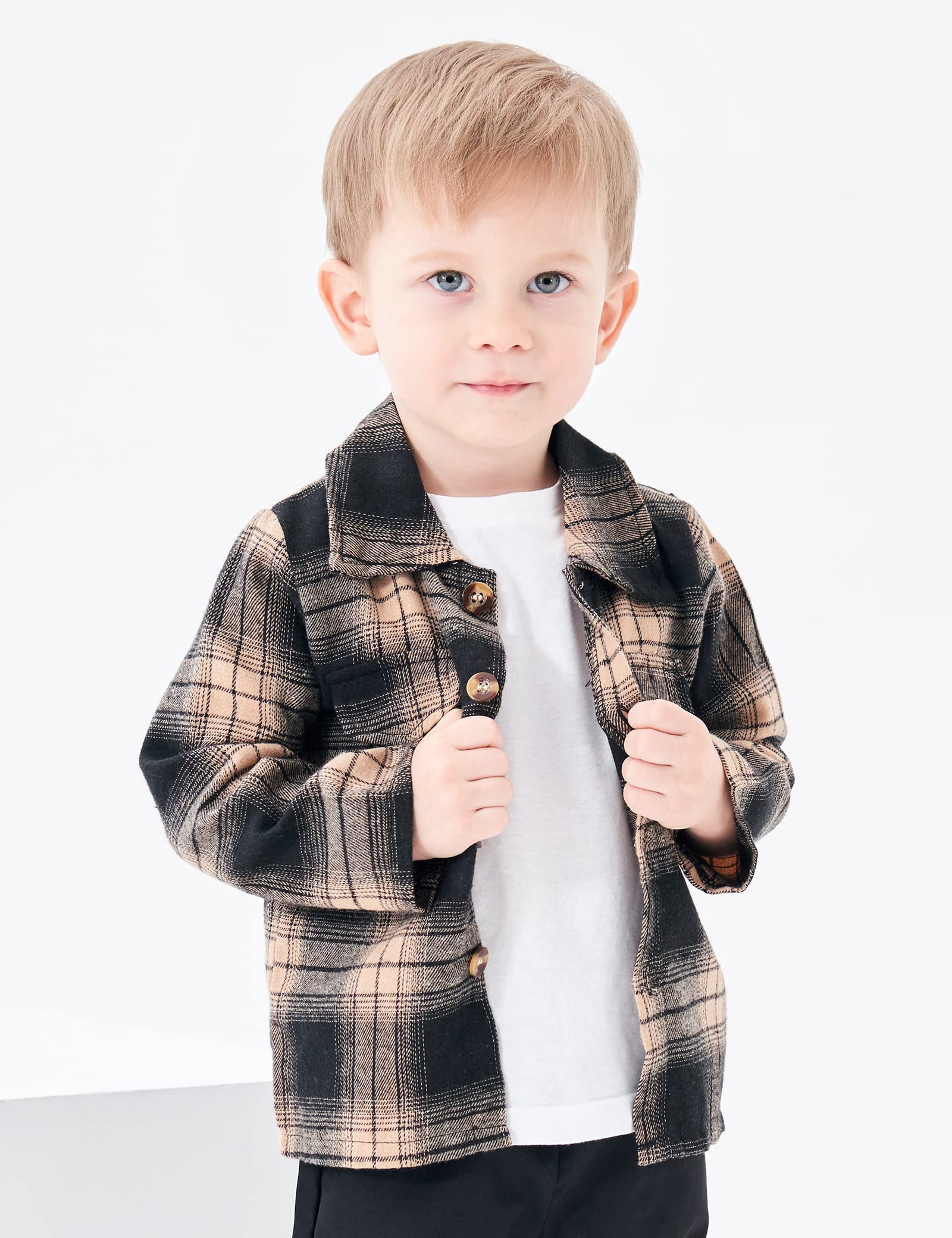 bilison Toddler Baby Boy Outfits Plaid Shirt+T Shirts+Pants Fall Winter 3Pcs Clothing Set 6Months-4T