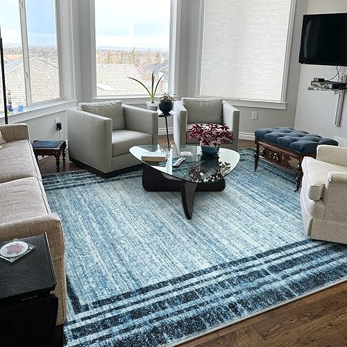 Vista 57 de Lahome Alfombra moderna abstracta para pasillo, lavable, color verde azulado, de 2 x 6 pulgadas, antideslizante, alfombra de pasillo suave, alfombra