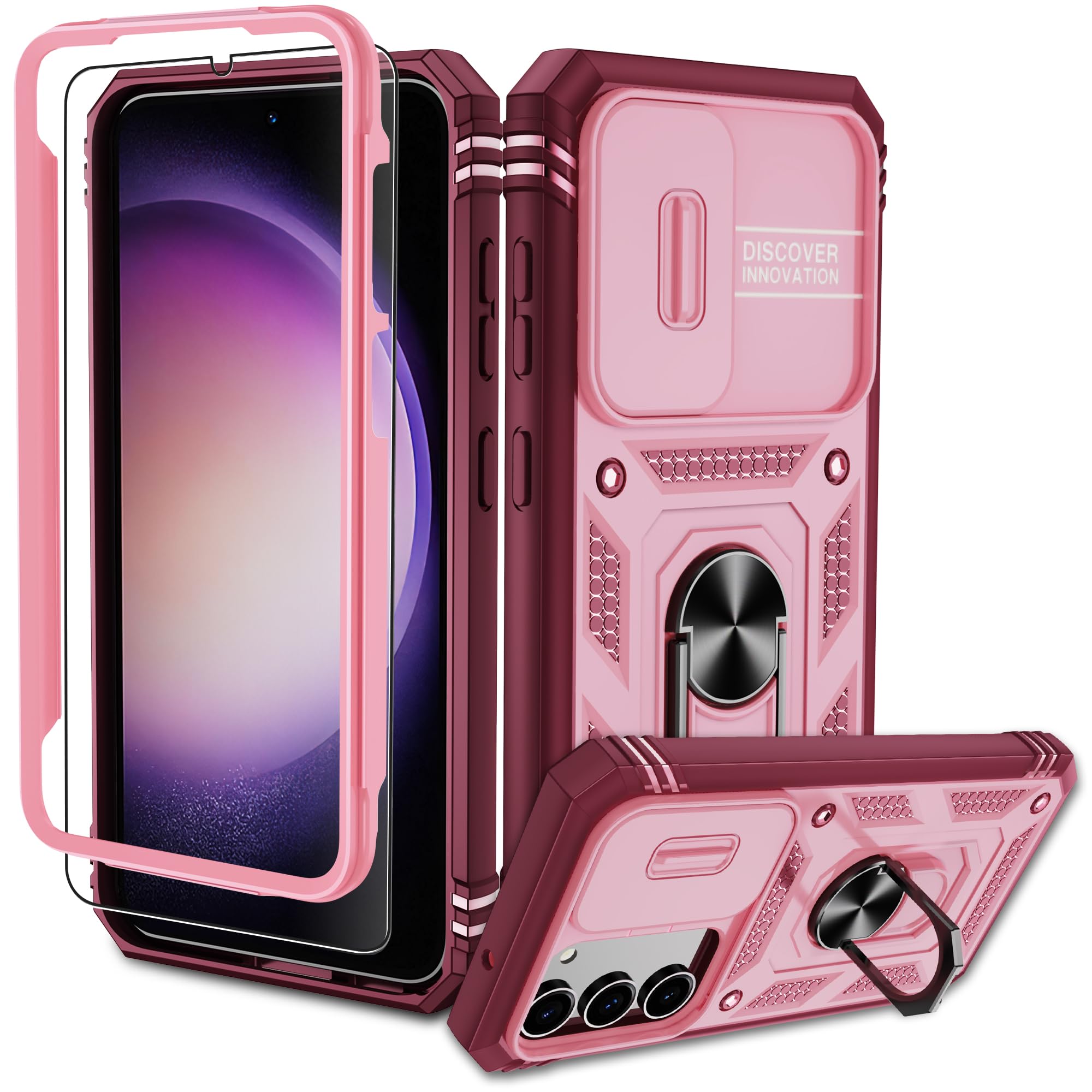Kompatibel mit Samsung Galaxy Hülle, Eingebetteter Ständer Militärgrad Schutzhülle Handyhülle Starke Stoßfestigkeit Samsung Schutzhülle Samsung Galaxy case Cover
