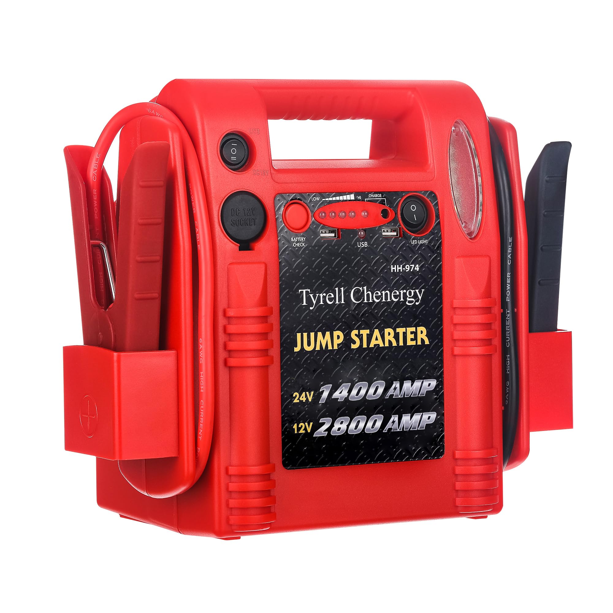 Amazon.com: Tyrell Chenergy 12V/24V Jump Starter,2800/1400