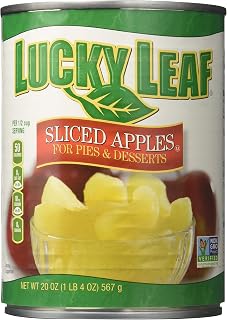 Lucky Leaf Sliced Apples for Pies & Desserts - 20oz Cans, Pack of 4 | Premium Canned Pie Filling