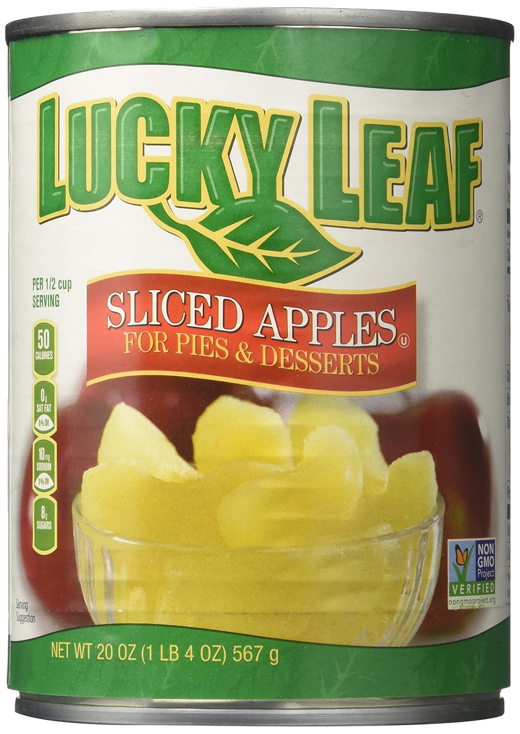 Lucky Leaf Sliced Apples for Pies & Desserts - 20oz Cans, Pack of 4 | Premium Canned Pie Filling