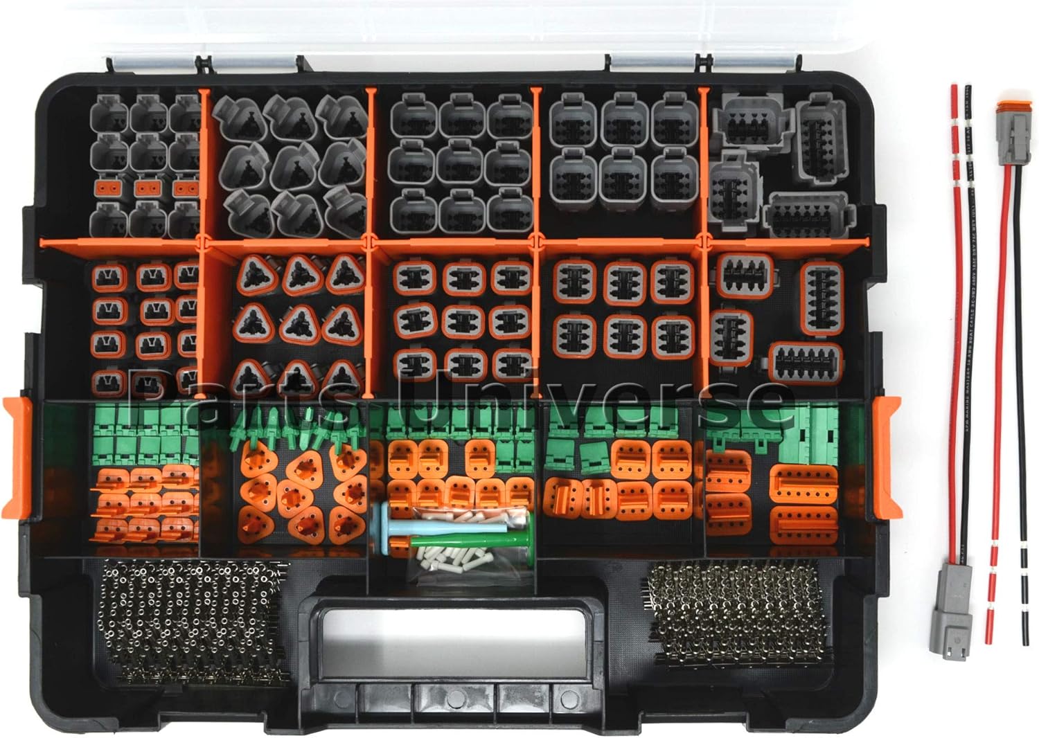 DEUTSCH 518 PCS DT CONNECTOR KIT GRAY OEM 518 - STAMPED CONTACTS & PIGTAIL KIT : Automotive
