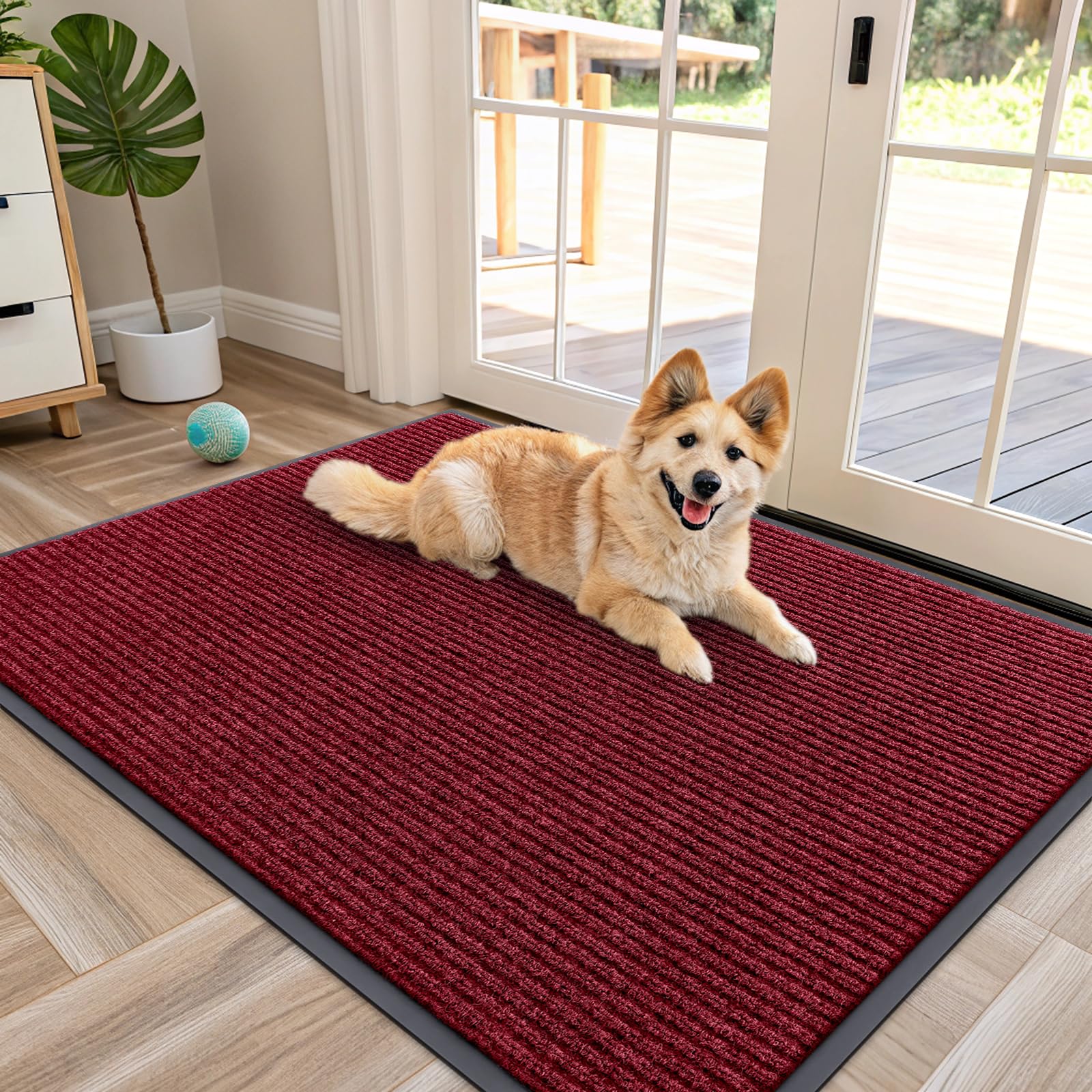 OLANLY Front Door Mat Indoor Outdoor Entrance, Waterproof Heavy Duty Doormat, Fade Resistant, Low Profile, Easy Clean Patio Porch Welcome Floor Mats for Entry, 29.5x17, Beige — view 214