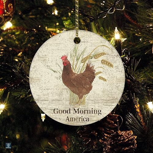 Christmas Ornament Country Life Good Morning Cock Chicken Rooster Ornament Keepsake Holiday Present Good Morning America Rooster Ornament Xmas Tree Christmas Ornament Country Life Good Morning Cock Chicken Rooster Ornament Keepsake Holiday Present Good Morning America Rooster Ornament Xmas Tree