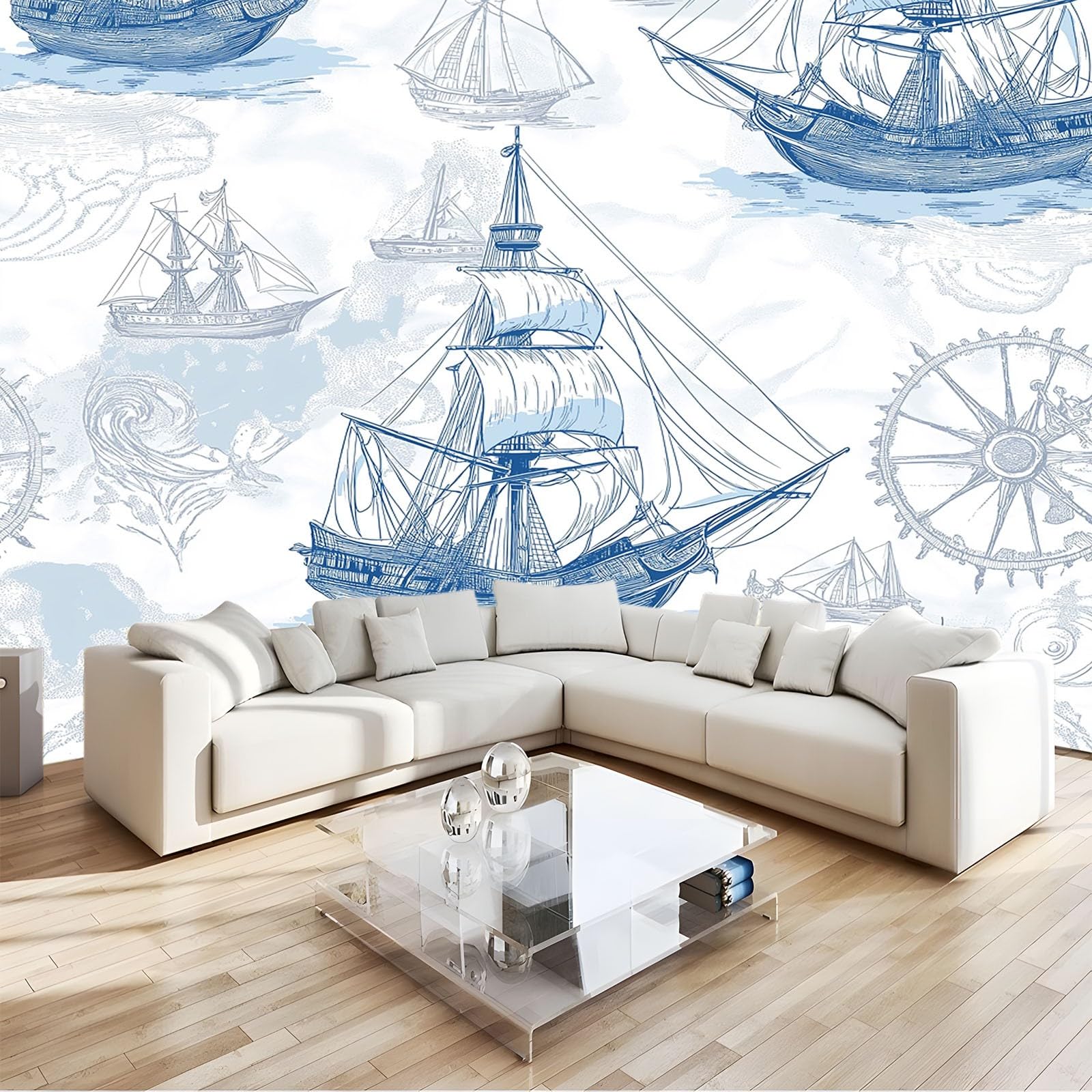 Poster géant mural voilier 250x175 papier peint panoramique chambre