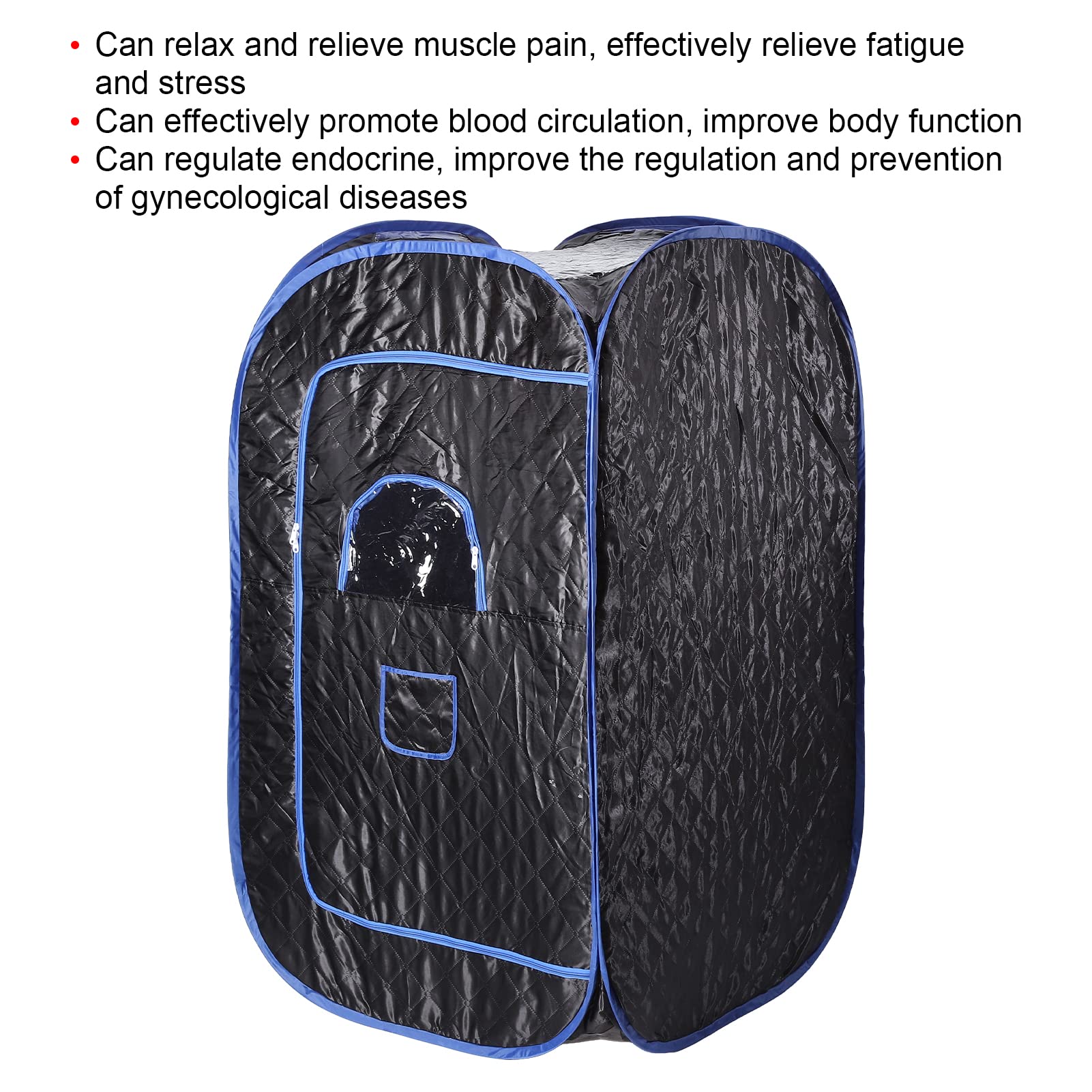 Portable Steam Sauna Tent Full Size, Oversized Personal Sauna Kit for Home Spa, Lightweight Sauna Box with Steamer, Foldable Chair