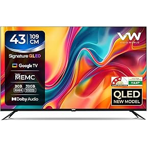 TCL 43S5K Television 43 Inch Smart TV QLED HDR 10 Google TV, Dolby