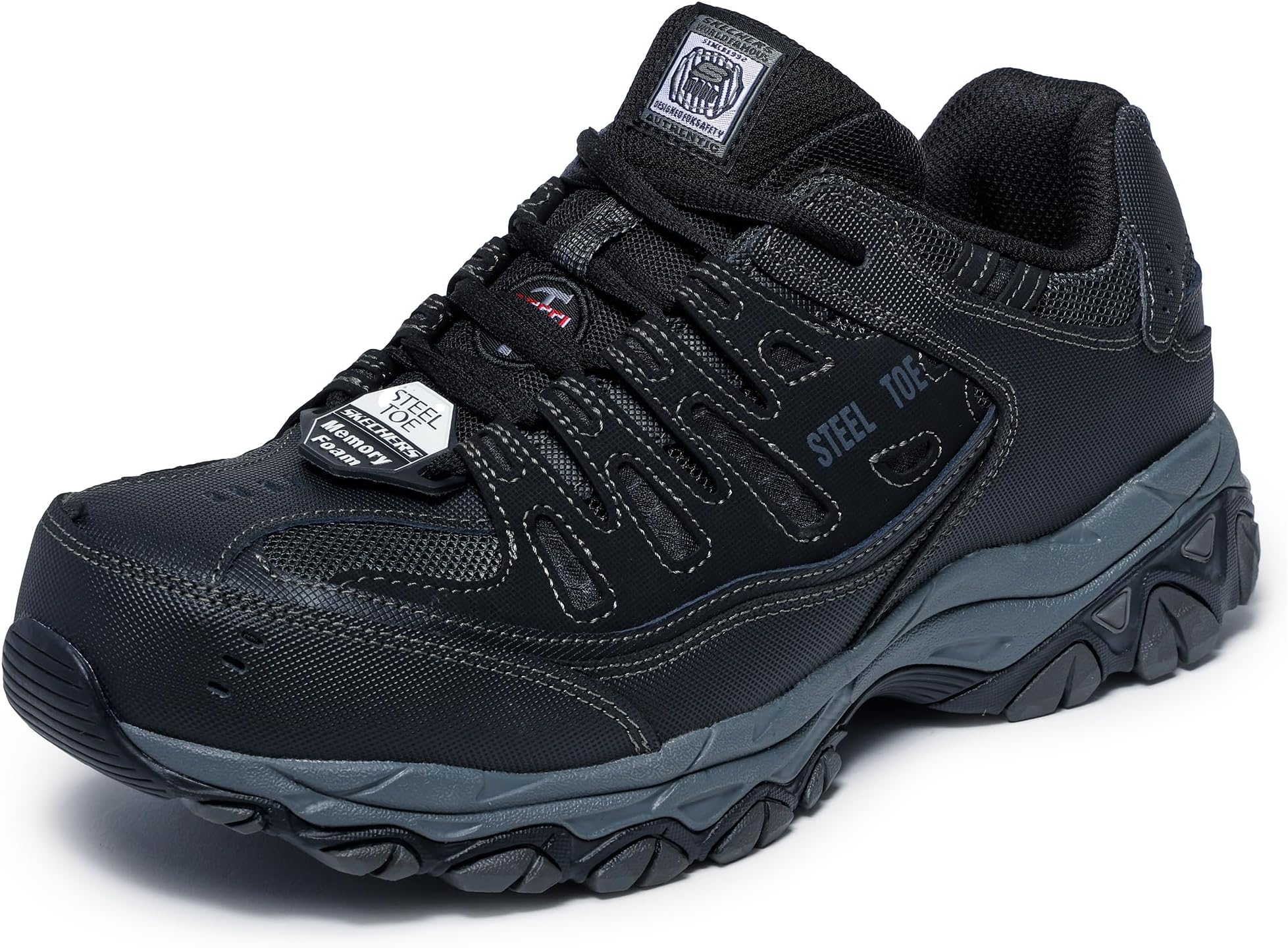 Skechers Men's Cankton Steel Toe Construction Shoe - Electrical Hazard Rated, Memory Foam