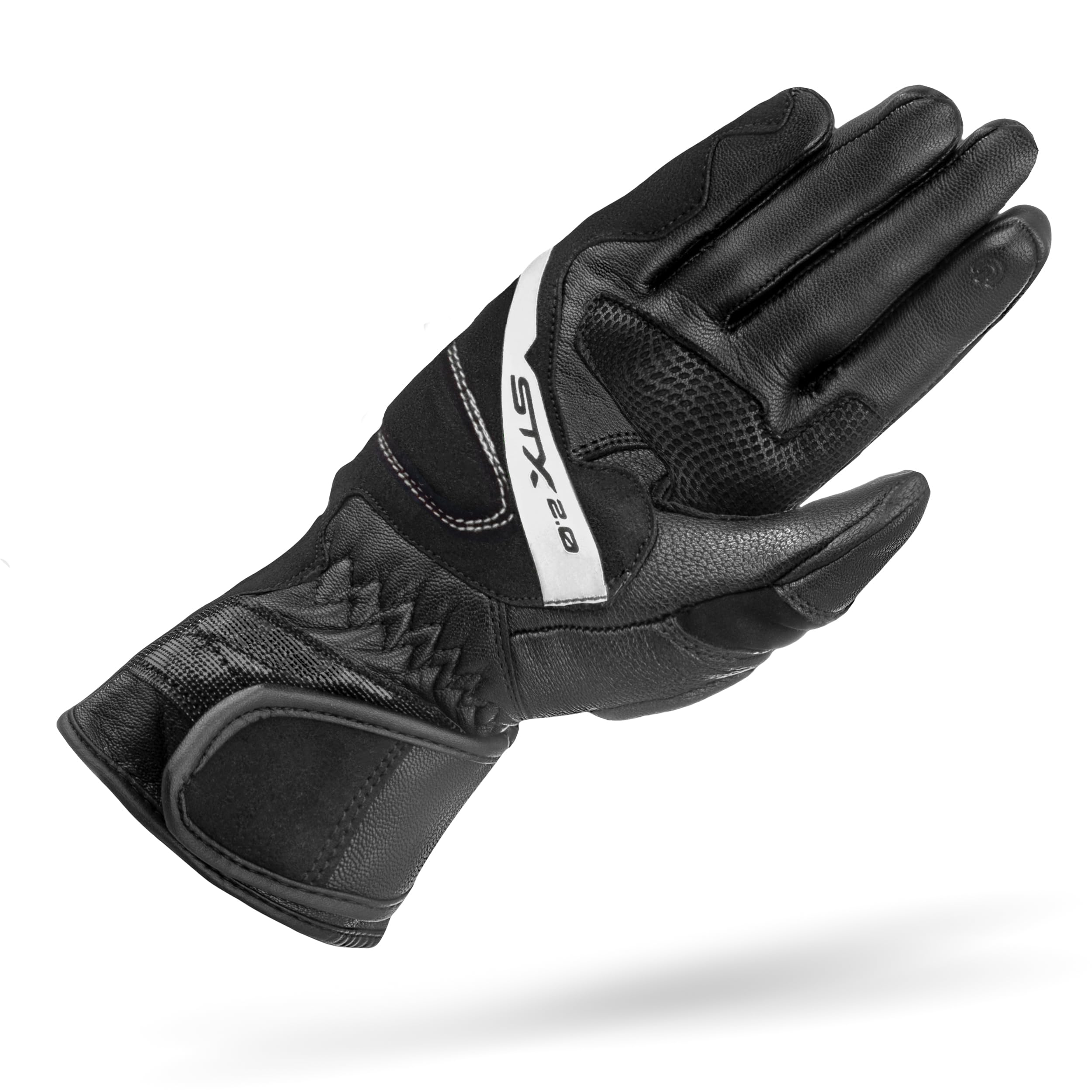 SHIMA STX Rękawice motocyklowe, męskie, skórzane, długie, letnie, motocyklisty, pancerne, perforowane, wentylowane, wzmocnione, do ekranu dotykowego, sportów motorowych, wyścigowe motocykle (męskie,