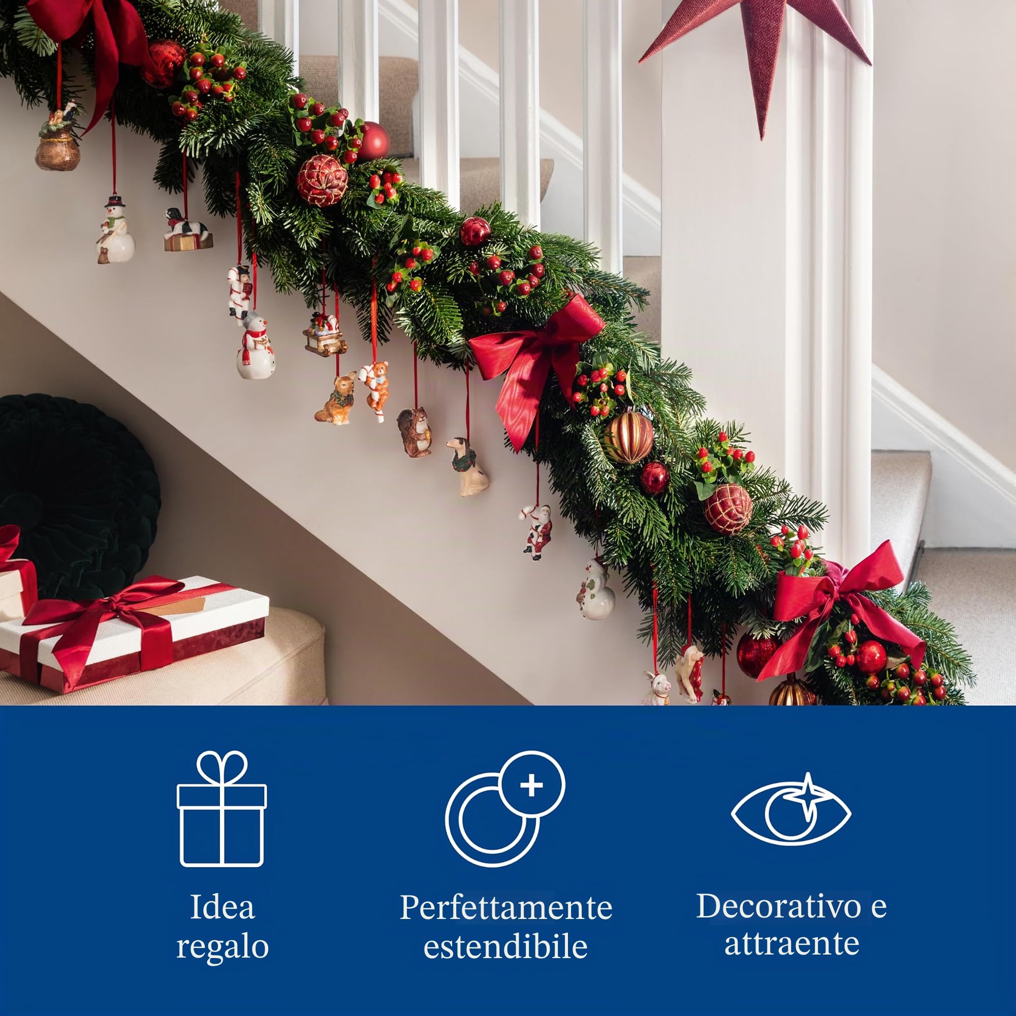Villeroy & Boch - Nostalgic Ornaments Addobbi Cani 3 Pezzi Variopinto, Decorazione Natalizie, Decorazioni, Xmas, Natale, Porcellana, Plastica