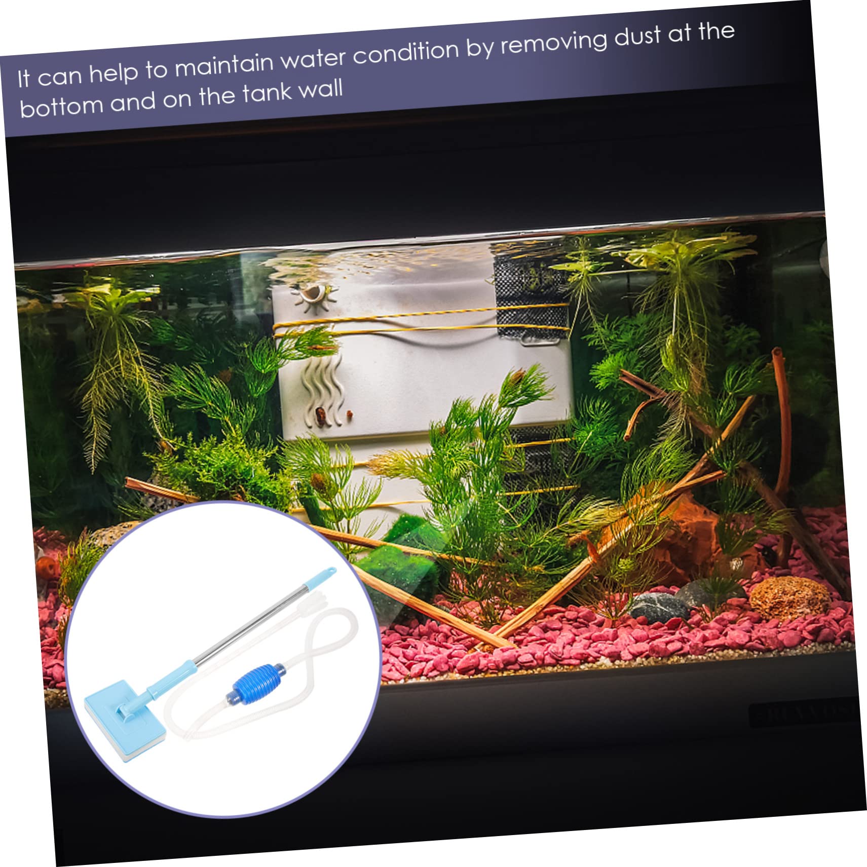 Kisangel 5 Sätze Wasserwechsler für Aquarien aquarienstaubsauger Aquarium reinigungspumpe Aquarium Reinigungssystem Aquarium Sauger Wasserreiniger für den Haushalt Aquarienwerkzeuge Plastik