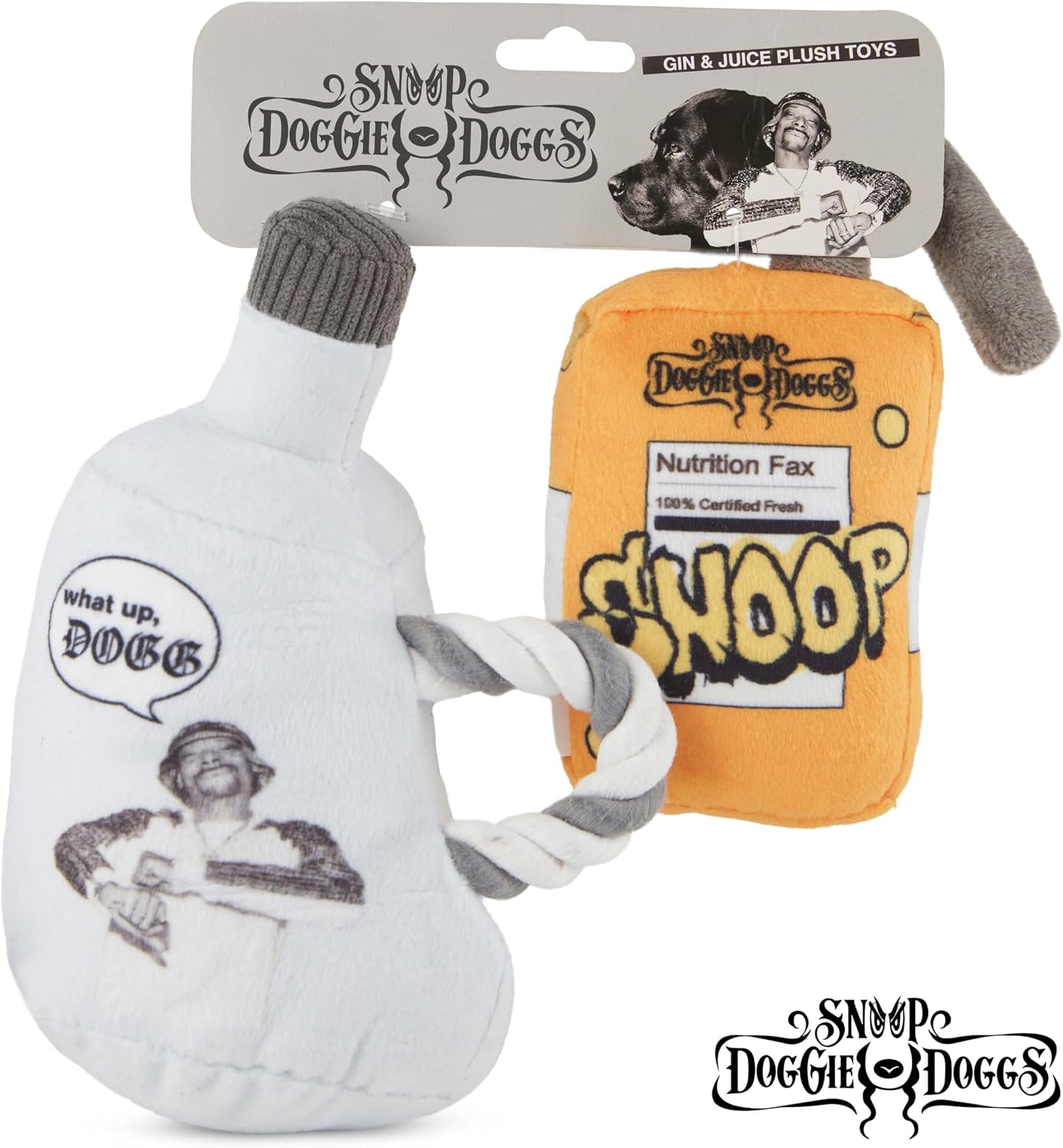 Snoop Doggie Dogs Plush Squeaky Dog Toy– Soft Interactive Chew Toy for image 2