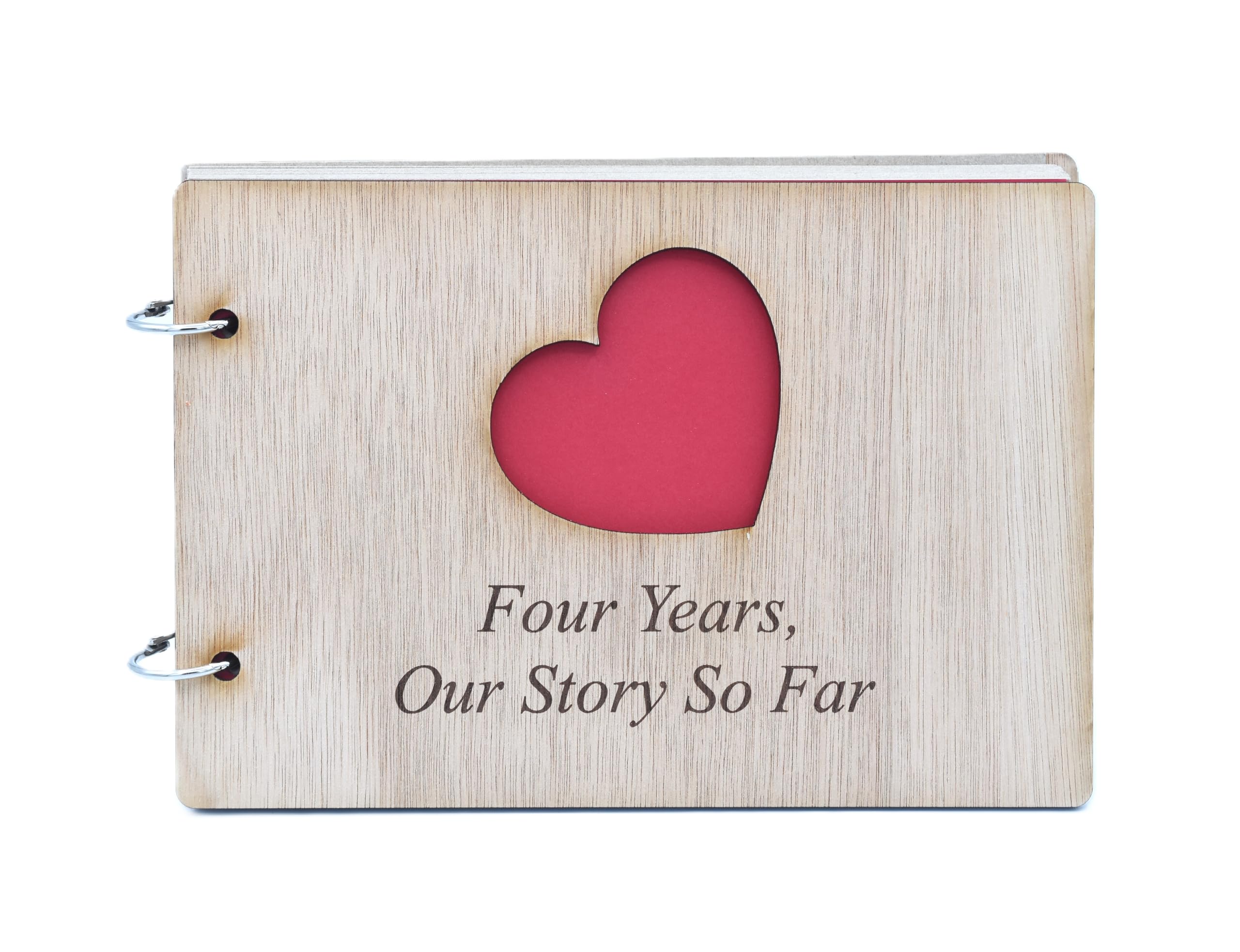 Pirantin Wood 4 Years Our Story So Far - Scrapbook, Photo Album Or Notebook Idea For 4Th Anniversary