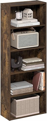 Miniatura 40 de Furinno JAYA Estantería de Libros, Estantería de 3 Niveles, Librero con Estantes Ajustables, 9.5 x 24.5 x 40.3 pulgadas, para Sala de Estar,