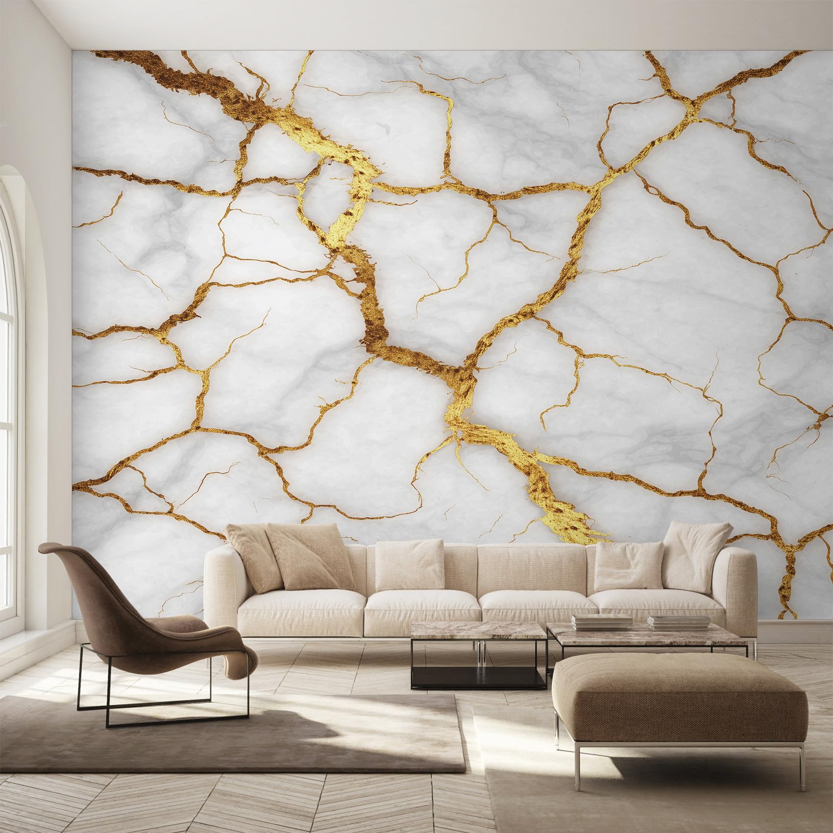 Papier Peint Abstrait Moderne effet marbre haute finition