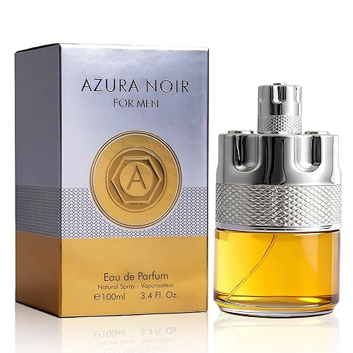 Azura Noir Colonia para hombre de larga duración Woody Spicy Eau de Parfum 3.4 fl oz de fragancia cítrica fresca y vetiver, regalo de día a noche