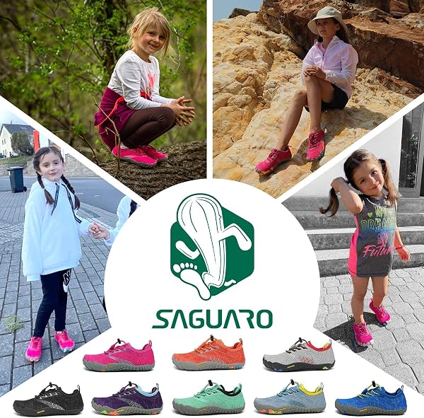 Visita la tienda de SAGUARO SAGUARO Minimalistas Barefoot Zapatillas de Trail Running Niños Zapatillas de Deporte Transpirables para Exterior Interior in use