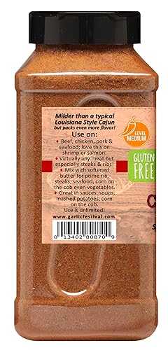 Miniatura 3 de Garlic Festival Foods California Cajun Ajo Condimento Grande 1lb. 4oz.