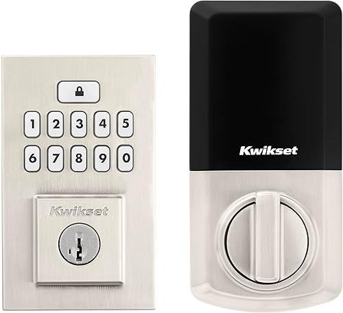 Miniatura 1 de Kwikset SmartCode 260 - Cerradura de puerta con teclado electrónico sin llave con bloqueo automático, códigos de usuario personalizados, seguridad