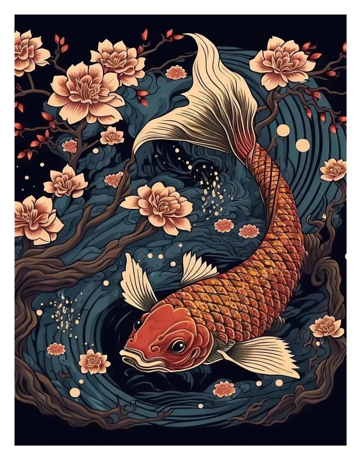 Pintura en lienzo estilo Ukiyo-E, refinado póster artístico japonés de animales, 20x30 cm